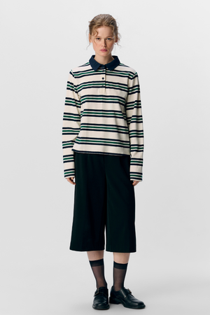 Nana L/S Polo Top - Sky Capitano