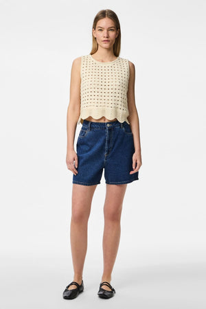 Abbi Shorts - denim blu medio