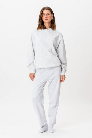 Felpa con cappuccio senza coulisse - grigio