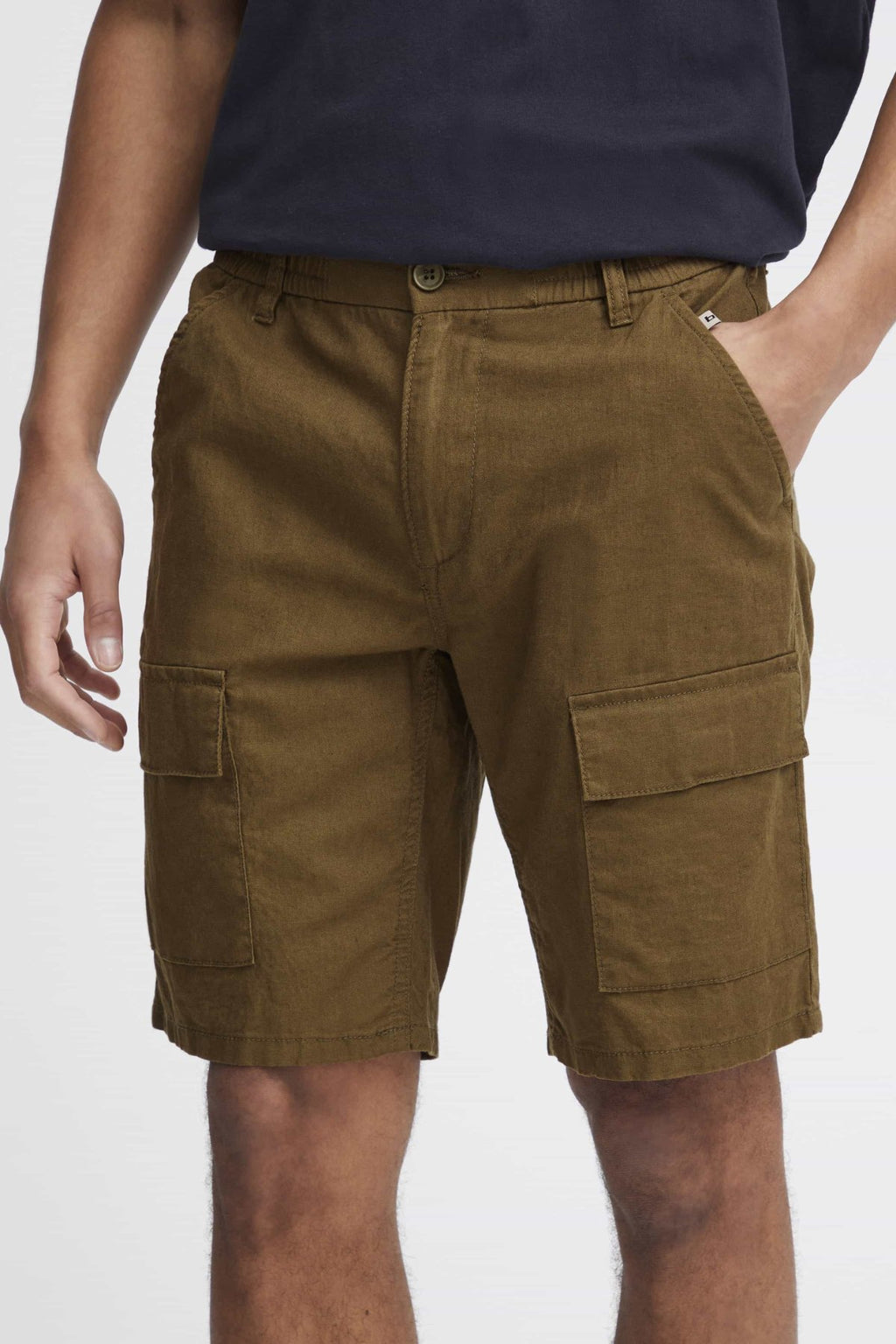 Lino Cargo Shorts - Marrone