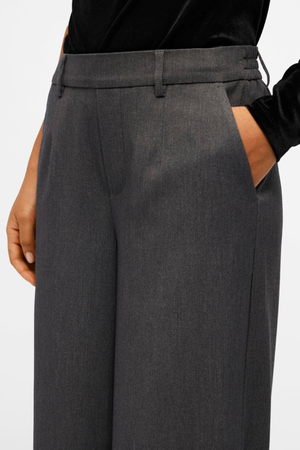 Lisa Wide Pant - Medium Grey Melange