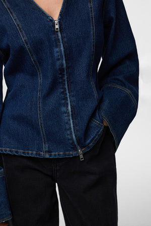 Camicia in denim Flora - Denim blu scuro