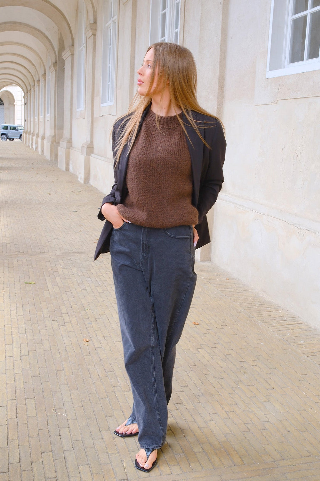 Maglia a maniche corte Chloe - Cioccolato