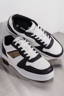 Sneaker classica - Bianco/Nero/Kaki