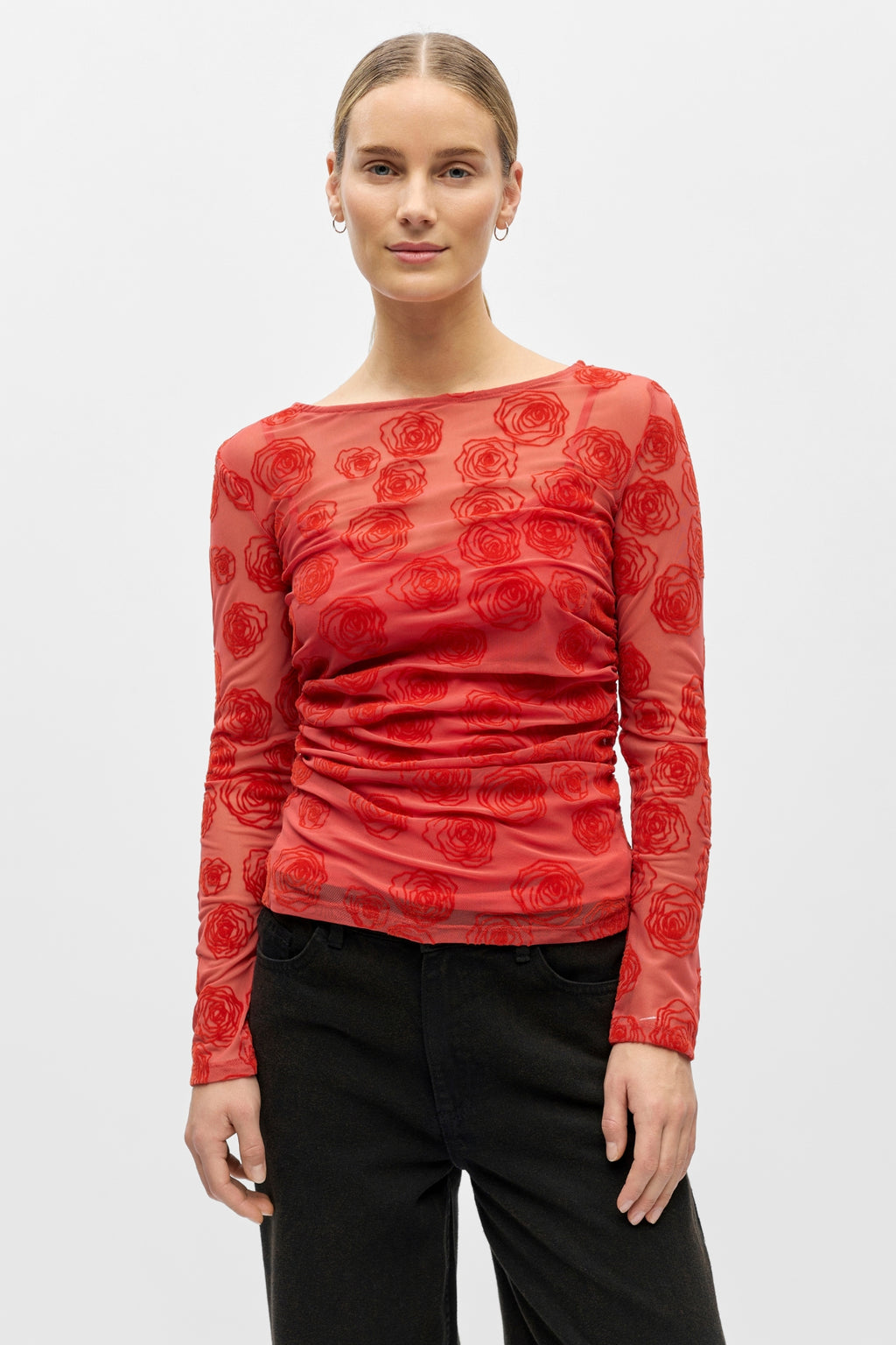 Elodie Top - Rose Stella di Natale al mirtillo rosso