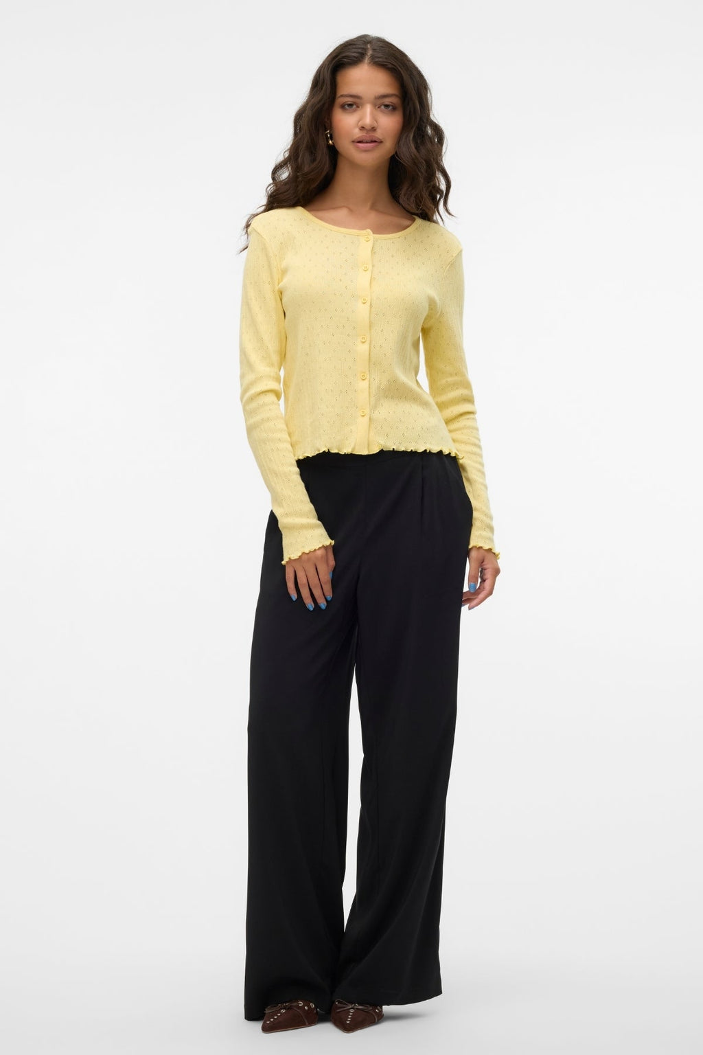 Isa O-Neck Cardigan - Anise Flower