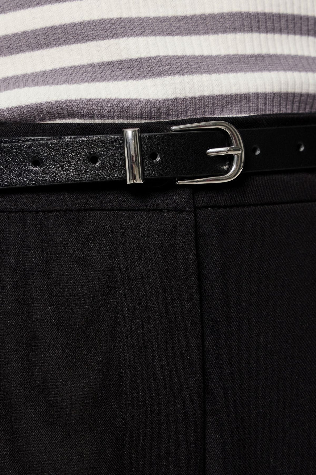 Mira Slim Cintura - argento nero