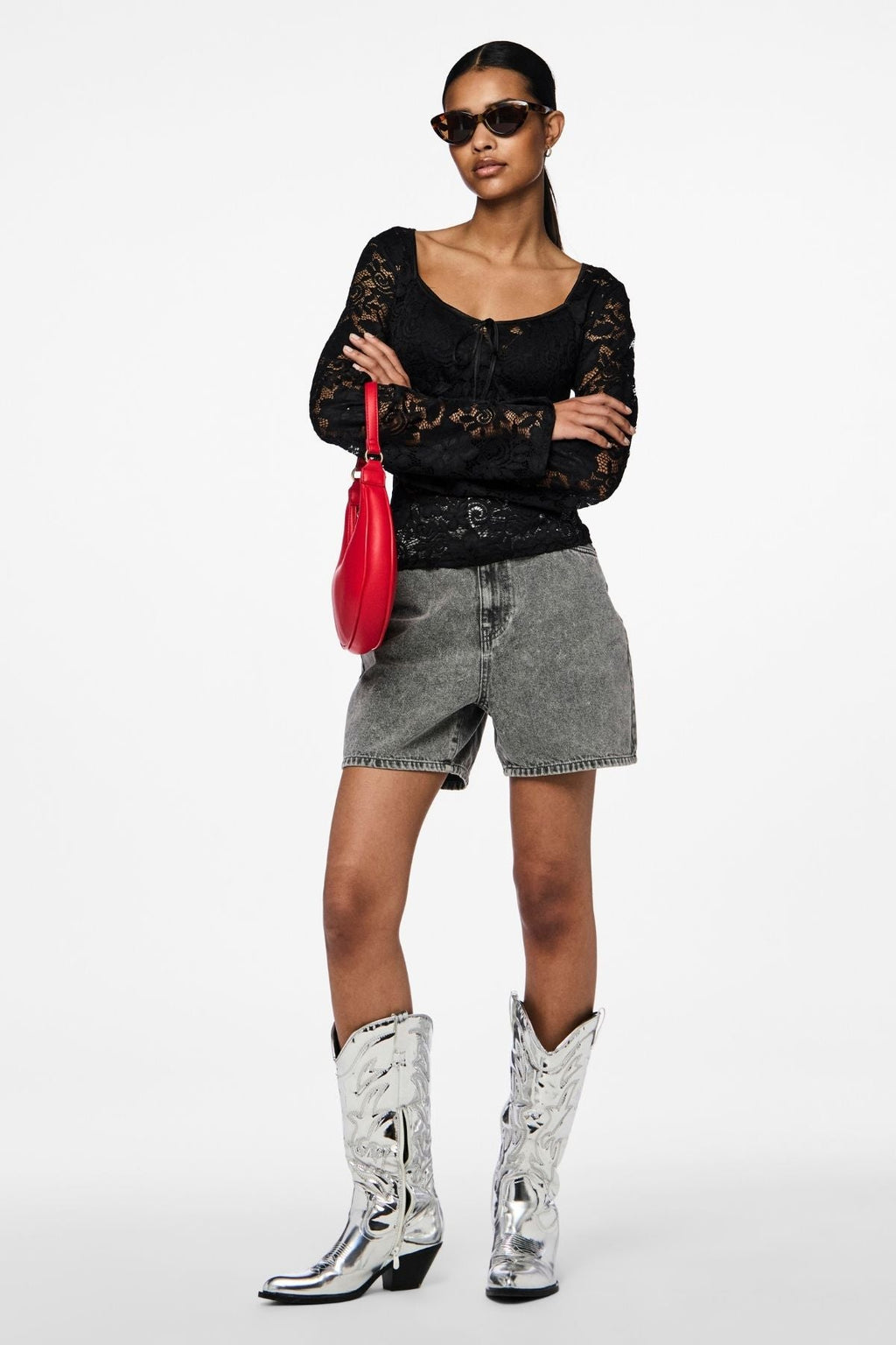 Abbi Shorts - denim grigio chiaro