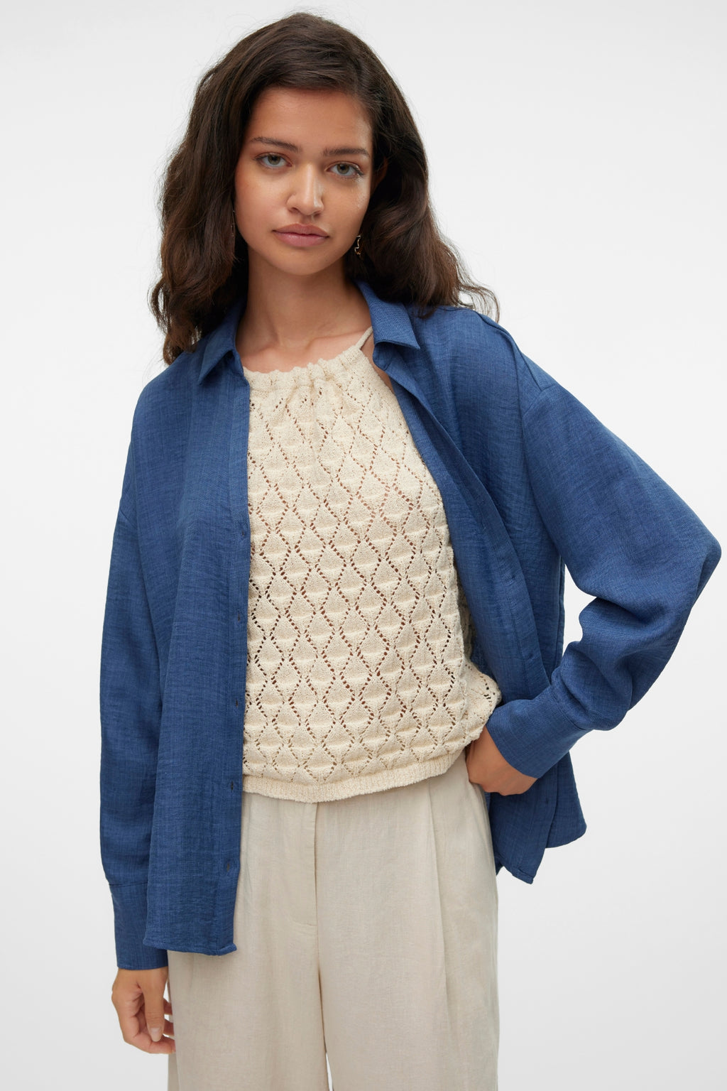 Camicia Melaney Queeny - Denim scuro melange