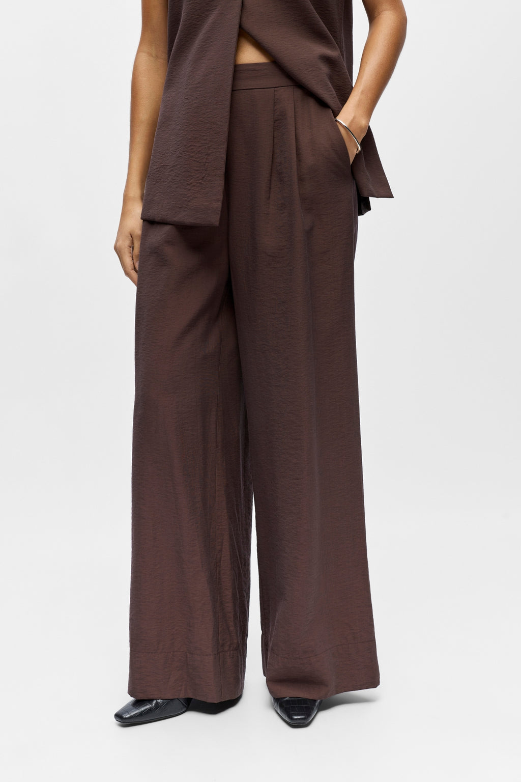 Isla Wide Pants - Marrone