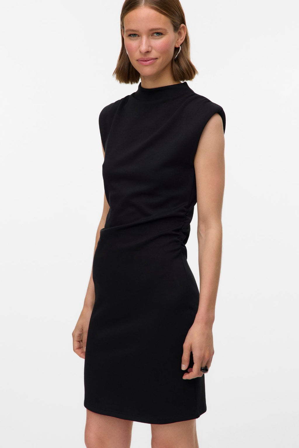 Abito corto Nelli High Neck - Nero
