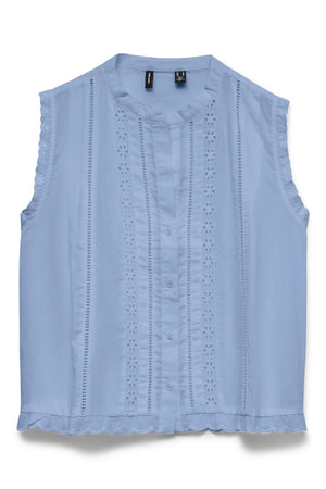 Top Emily con dettagli - Blu Brunnera