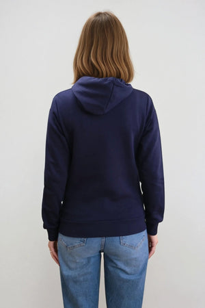 Boyfriend Sweat Hoodie - Navy