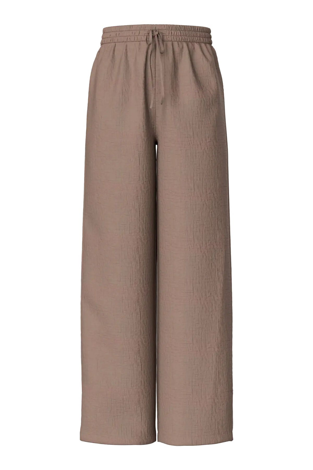 Sastina a vita alta ampia Pants - Quarzo al caffè