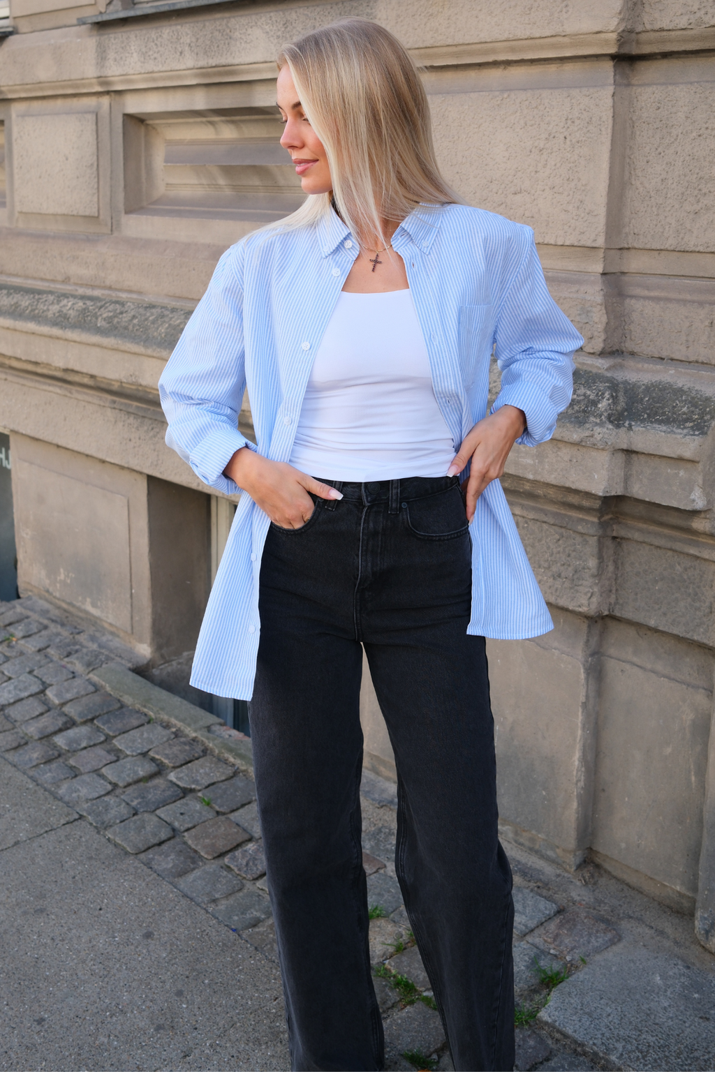 Fidanzato oxford camicia - azzurro/bianco