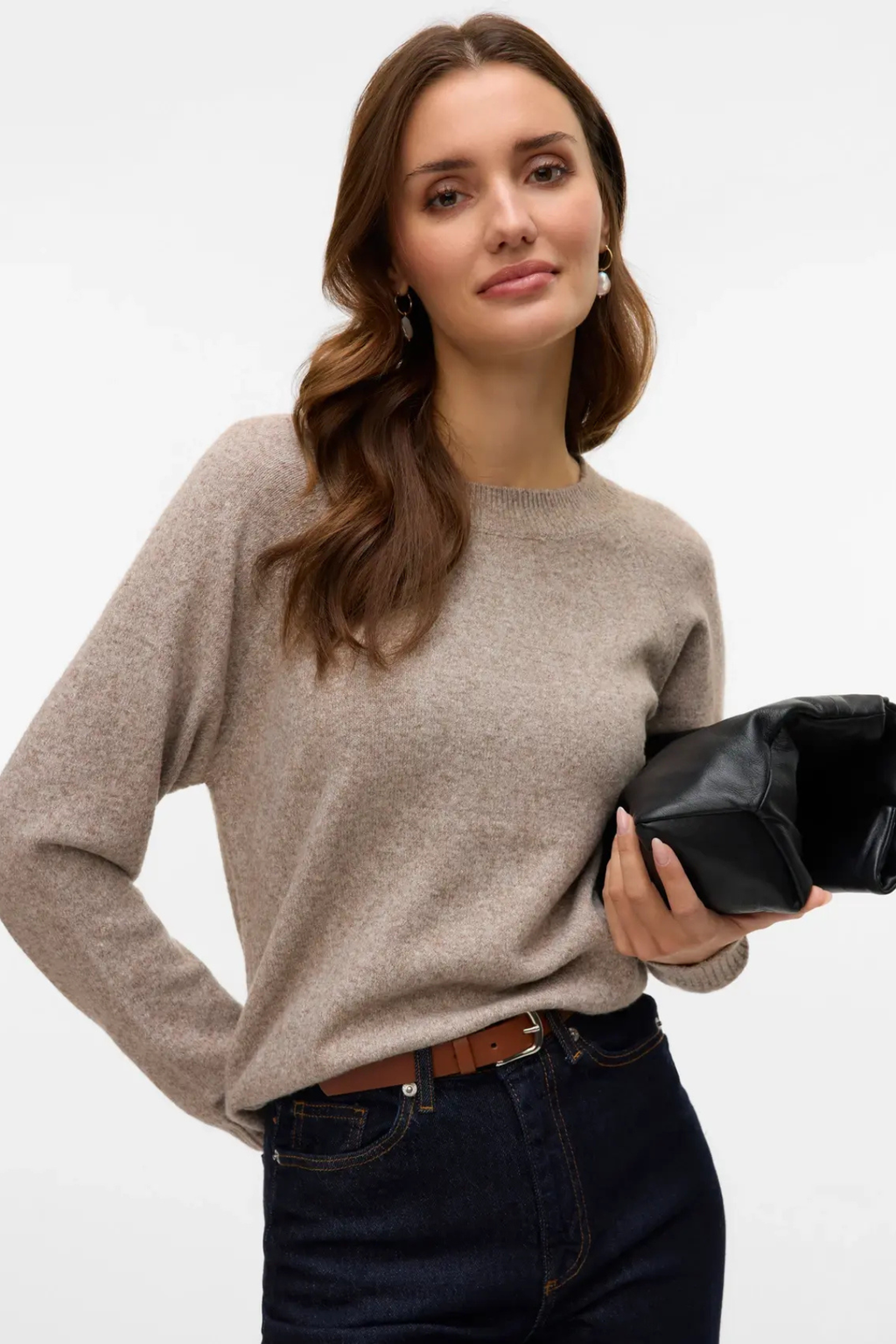 Camicetta Doffy con scollo a O - Moon Rock Melange