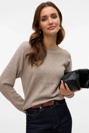 Camicetta Doffy con scollo a O - Moon Rock Melange