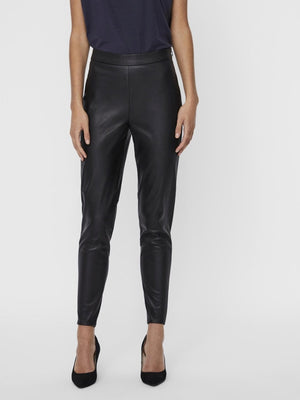 Faux leather leggings - Black - TeeShoppen Group™ - Pants - Vero Moda