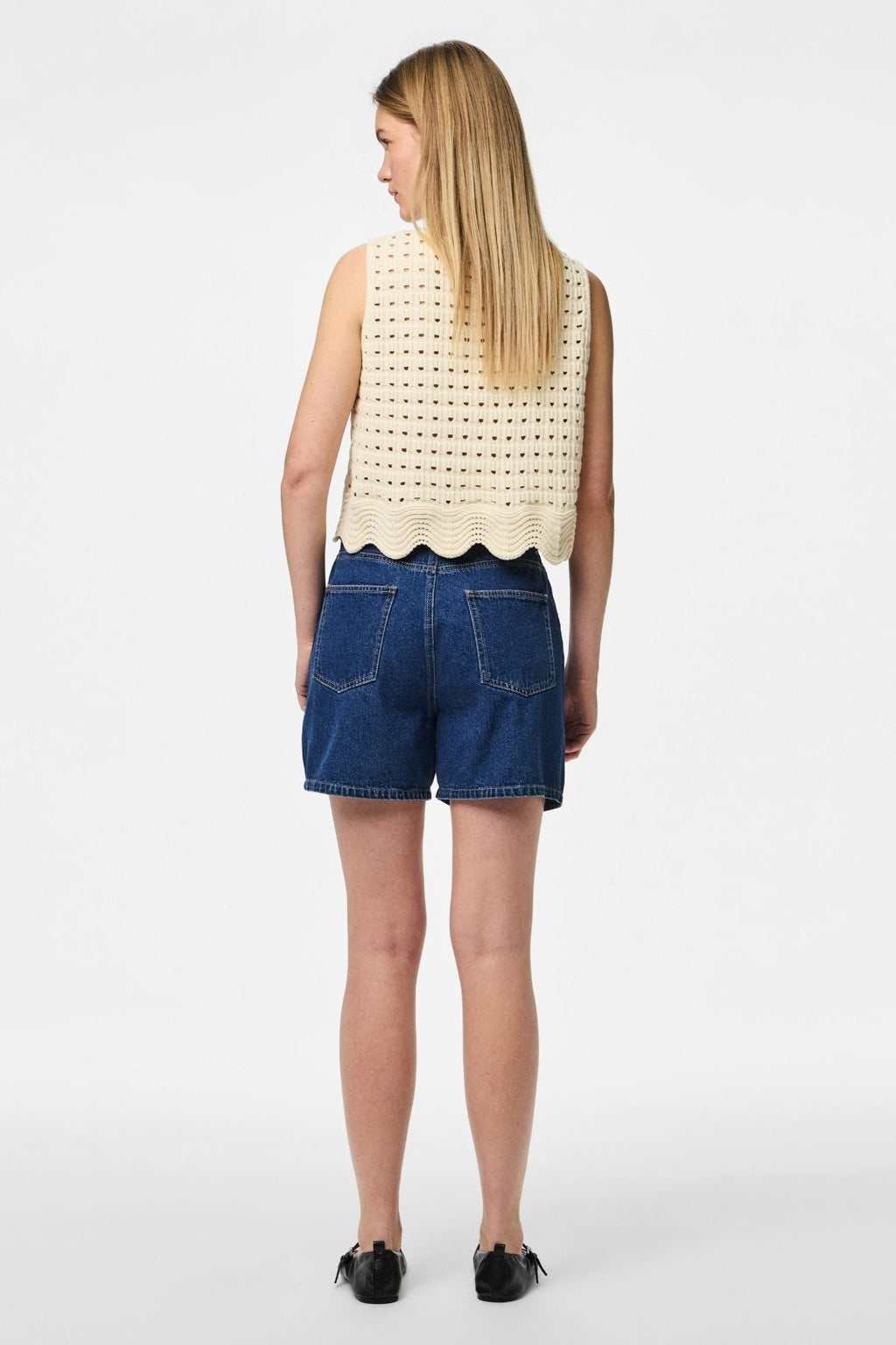 Abbi Shorts - denim blu medio