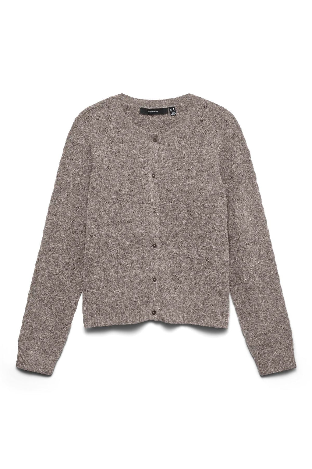 Cardigan con collo a O Doffy Stitch Ls - Moon Rock Melange