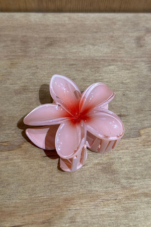 Clip per capelli di fiori - rosa/rosso