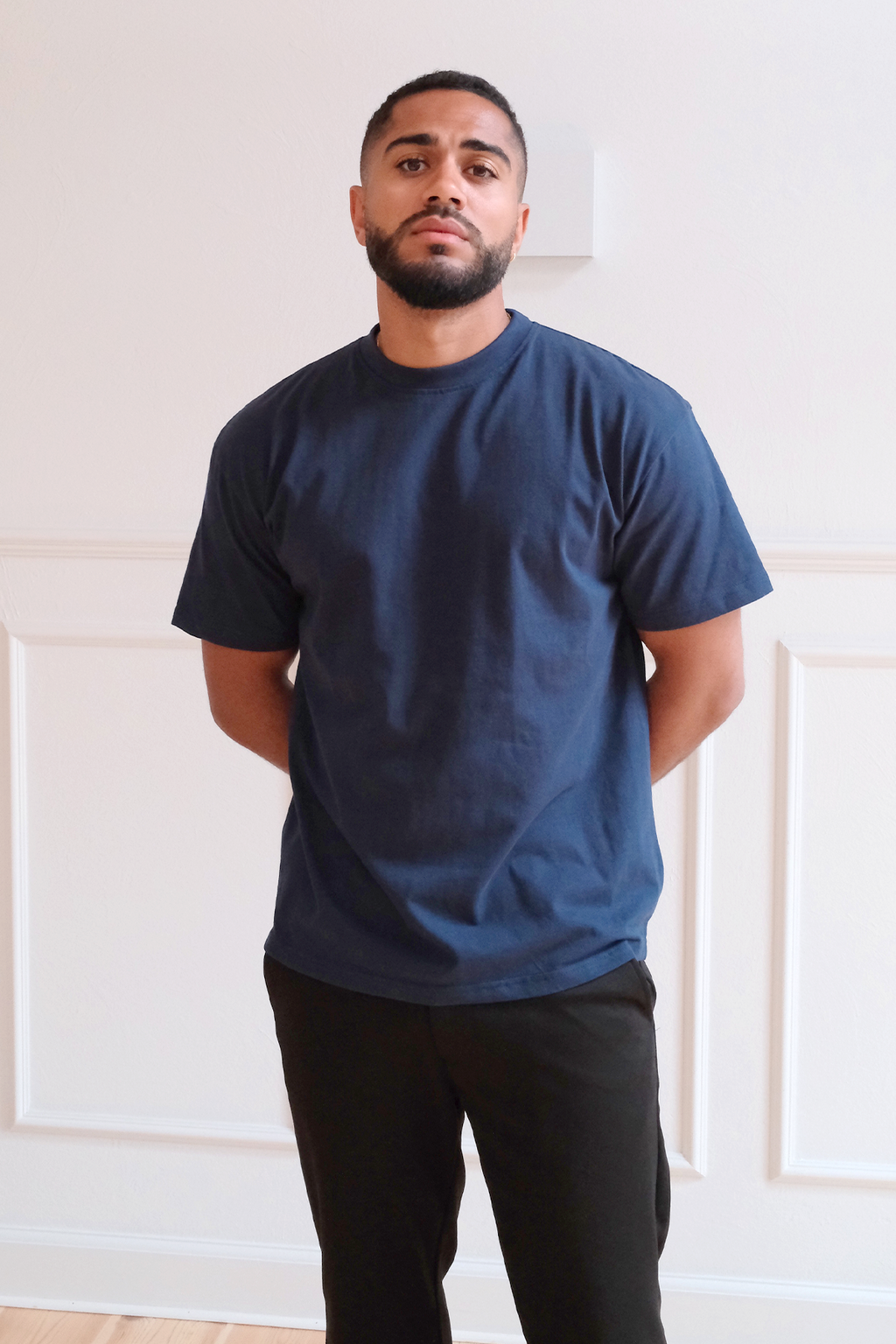 T-shirt squadrata - Blu marino