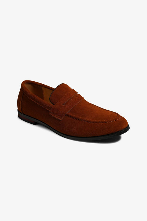 Loafers Suede - Brown - TeeShoppen Group™