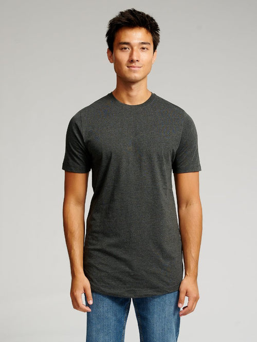 Long T-shirt - Dark Grey Melange - TeeShoppen Group™