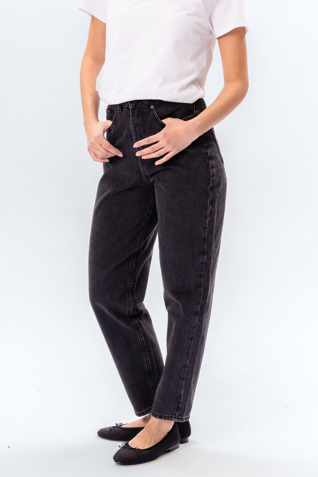 The Original Performance Mom Jeans - Denim nero lavato