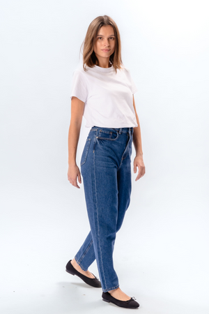 The Original Performance Mom Jeans - Denim blu medio