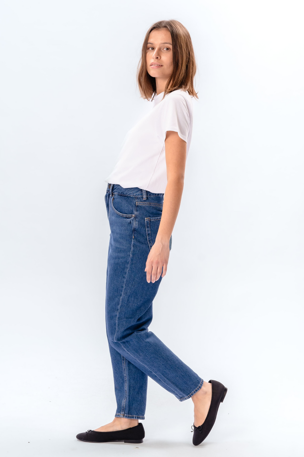 The Original Performance Mom Jeans - Denim blu medio