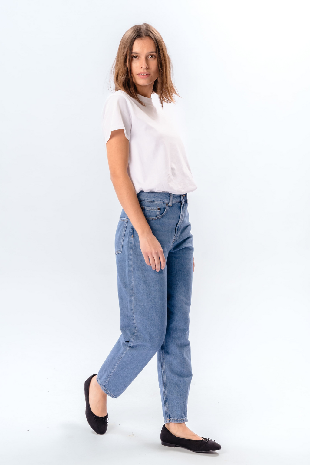 The Original Performance Mom Jeans - Light Blue Denim