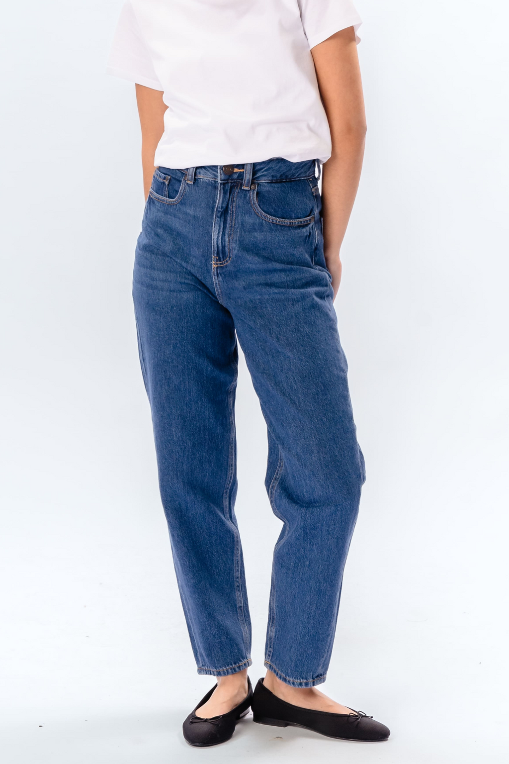 The Original Performance Mom Jeans - Denim blu medio