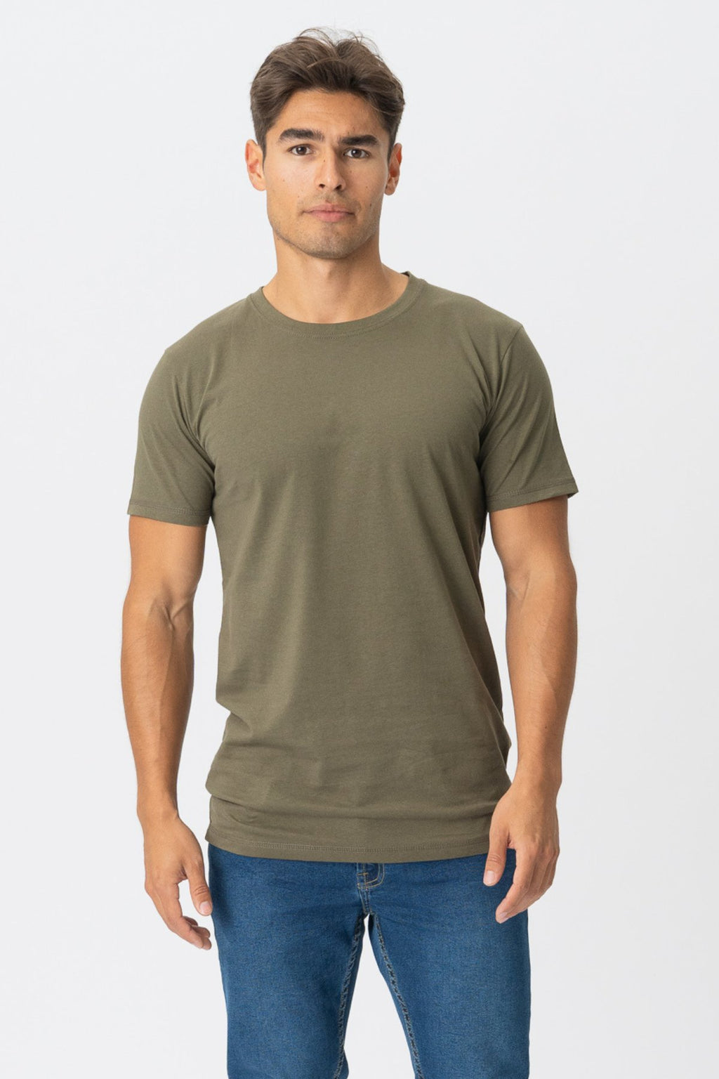 T -shirt muscolare - verde dell'esercito