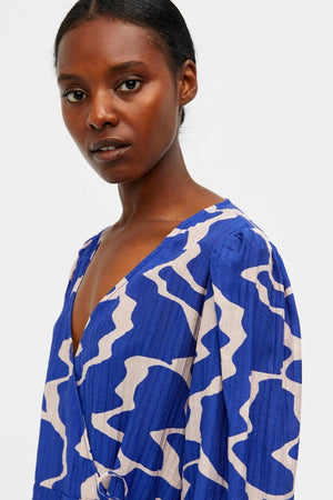 Vanja Wrap Kjole - Clematis Blue