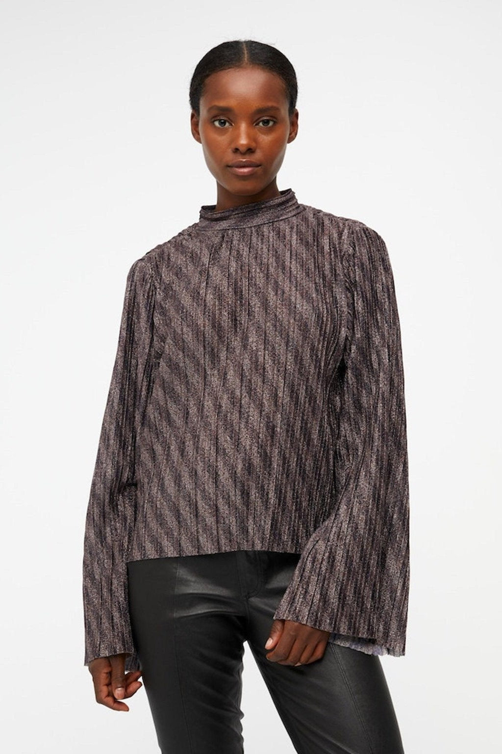 Lux Langærmet Bluse - Sort