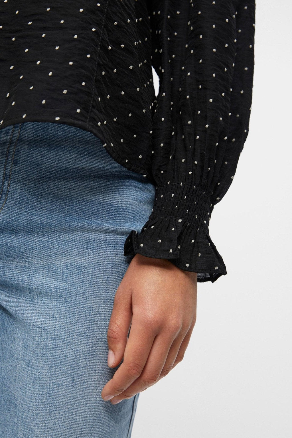 Petri Langærmet Top - Sort