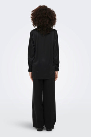 Victoria Satin Dress - Nero