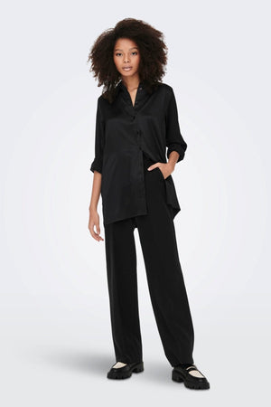 Victoria Satin Dress - Nero