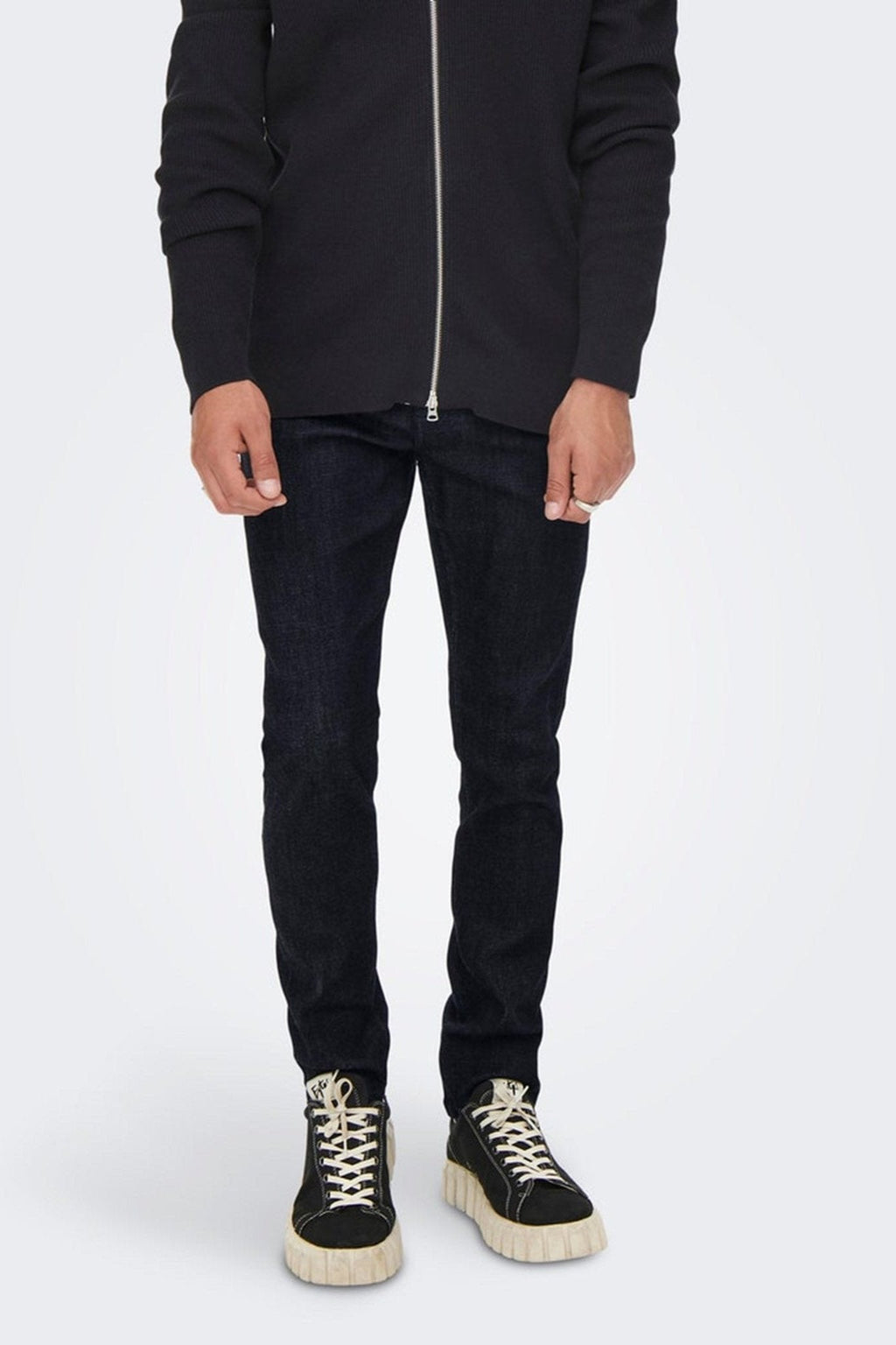 Jeans crudo di telai - denim blu