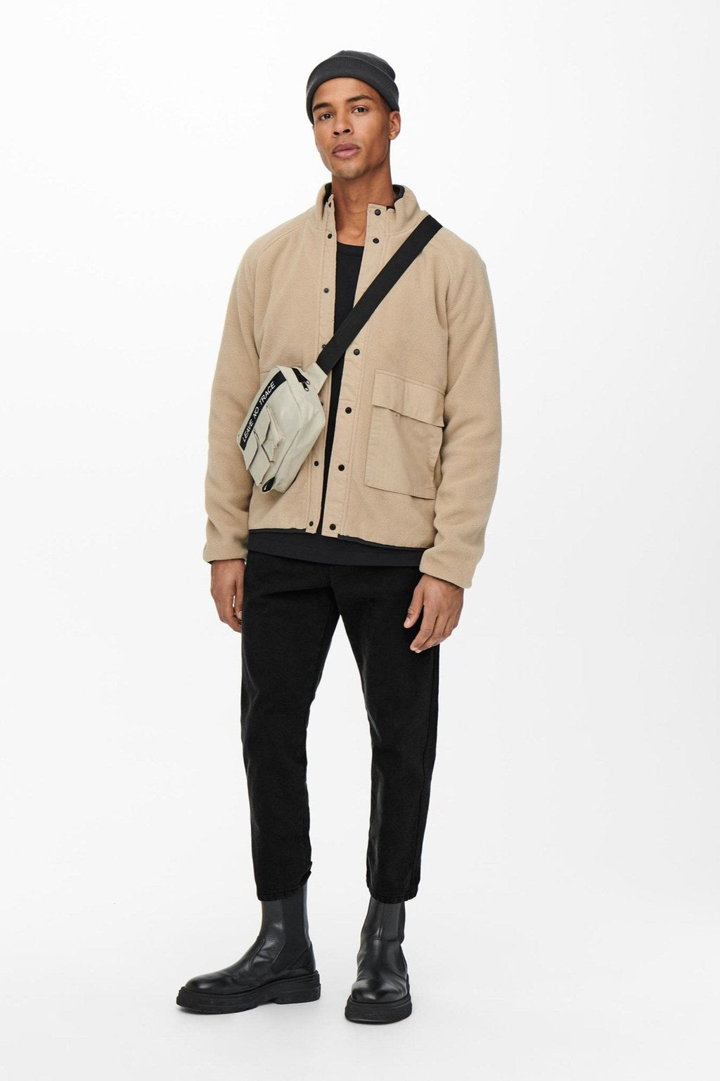 Pantaloni da twill chino a raggio avi - nero