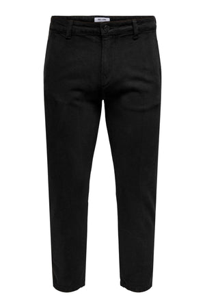 Pantaloni da twill chino a raggio avi - nero