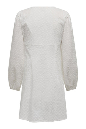 Freya V-Neck Kjole - Cloud Dancer