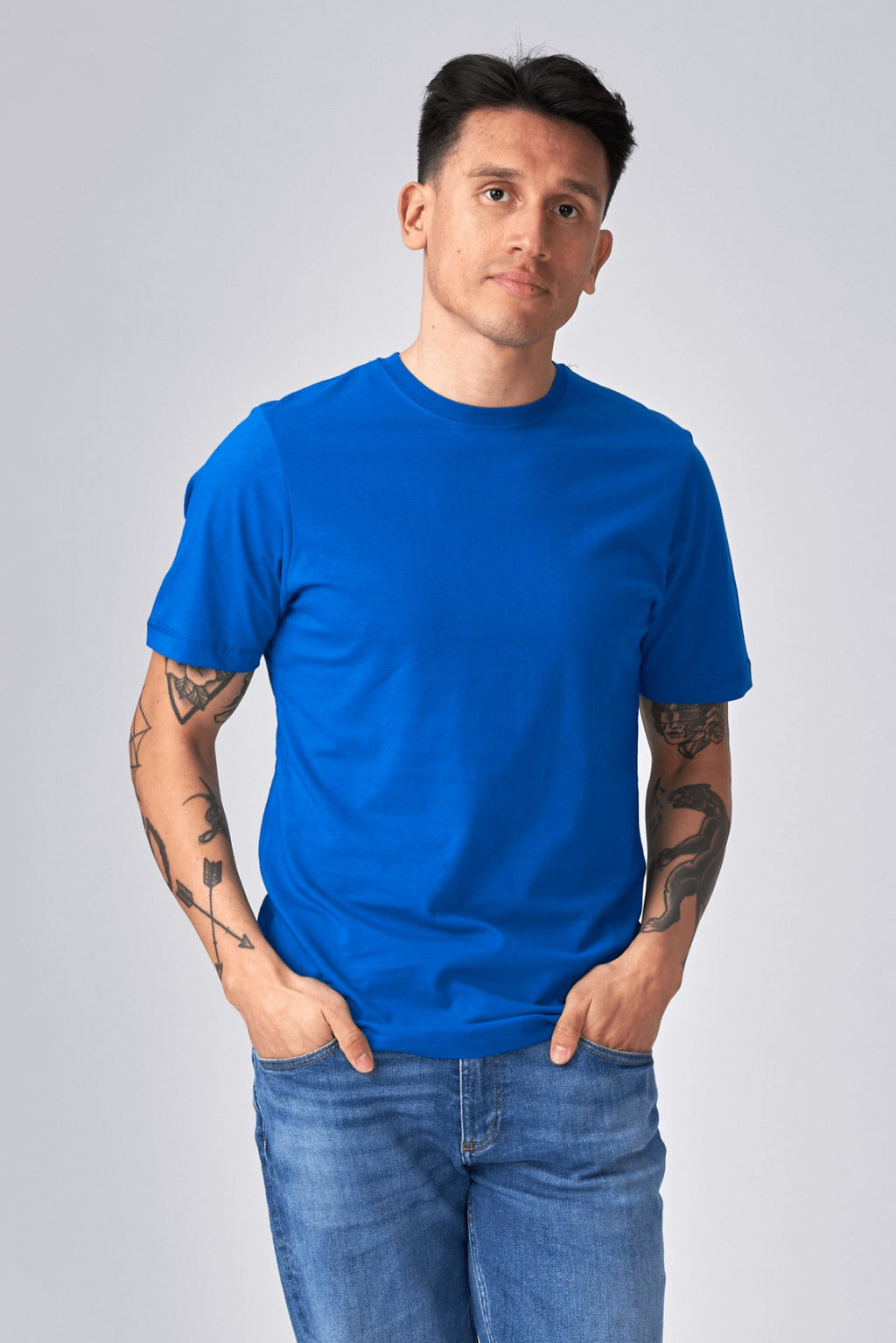 T -shirt di base organica - Blu