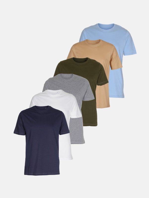 Organico Basic Magliette - Pacchetto 6 pezzi (email)