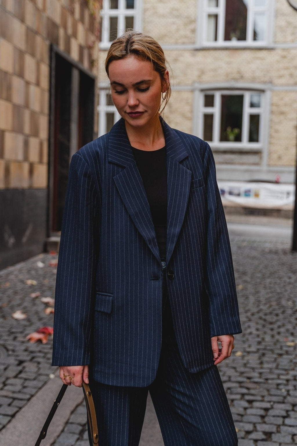 Oversized Suit (Navy Pinstripe) - Package Deal