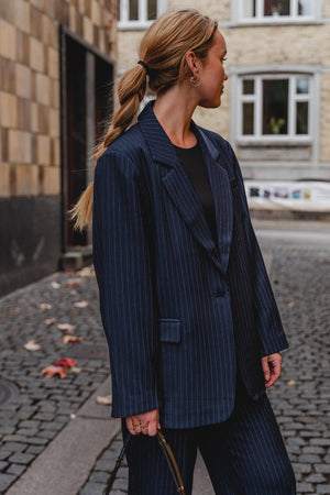 Oversized Suit (Navy Pinstripe) - Package Deal