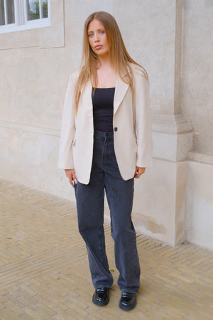 Blazer di grandi dimensioni - beige