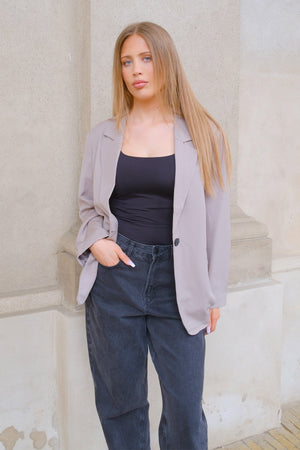Blazer di grandi dimensioni - grigio