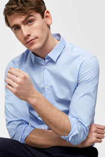 Camicia preston slim fit - azzurro